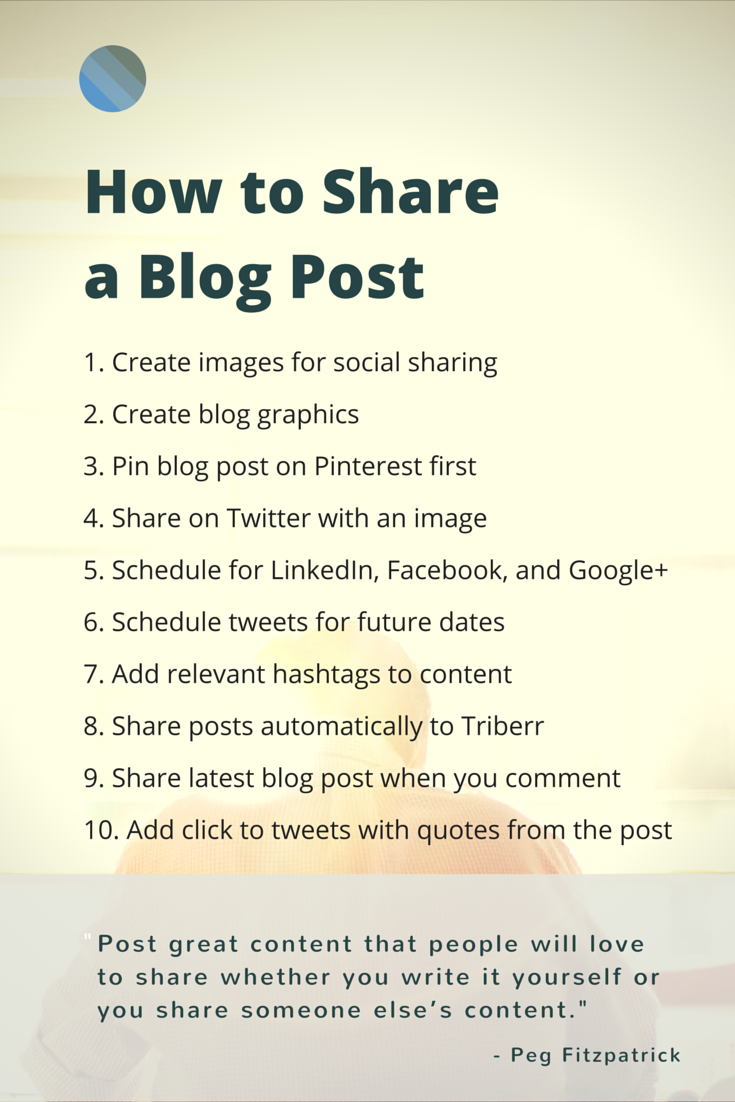 How to share a blog post
